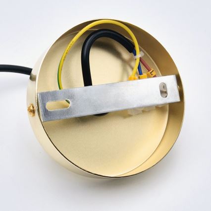 Κρεμαστό φωτιστικό οροφής HARMA 1xE27/15W/230V διάμετρος 25 cm λευκό/χρυσό