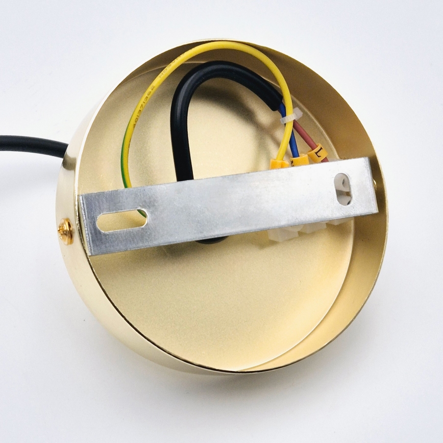 Κρεμαστό φωτιστικό οροφής HARMA 1xE27/15W/230V διάμετρος 25 cm λευκό/χρυσό