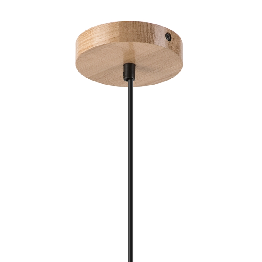 Κρεμαστό φωτιστικό οροφής HARMONY 1xE27/15W/230V διάμετρος 20 cm λευκό/δρυς