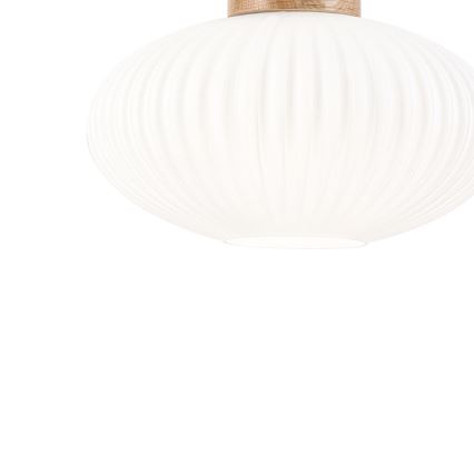 Κρεμαστό φωτιστικό οροφής HARMONY 1xE27/15W/230V διάμετρος 25 cm λευκό/δρυς
