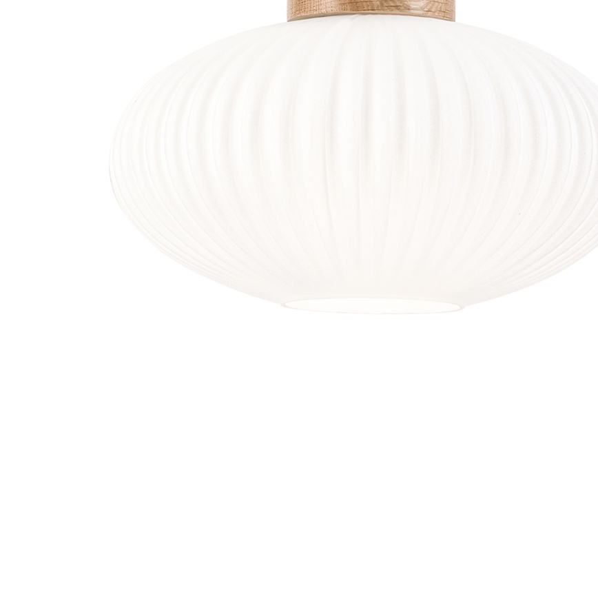Κρεμαστό φωτιστικό οροφής HARMONY 1xE27/15W/230V διάμετρος 25 cm λευκό/δρυς