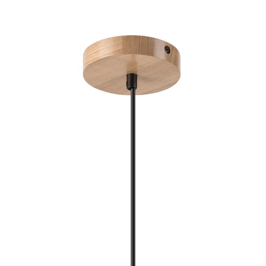 Κρεμαστό φωτιστικό οροφής HARMONY 1xE27/15W/230V διάμετρος 30 cm λευκό/δρυς