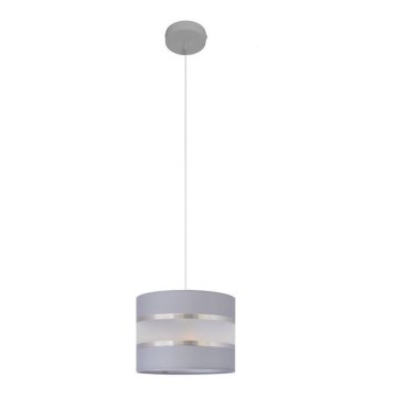 Κρεμαστό φωτιστικό οροφής HELEN 1xE27/15W/230V διάμετρος 20 cm γκρι/ασημί