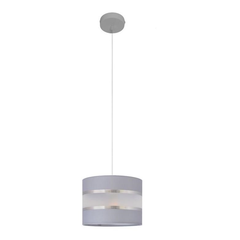 Κρεμαστό φωτιστικό οροφής HELEN 1xE27/15W/230V διάμετρος 20 cm γκρι/ασημί
