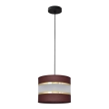Κρεμαστό φωτιστικό οροφής HELEN 1xE27/15W/230V διάμετρος 20 cm καφέ/μαύρο/χρυσό