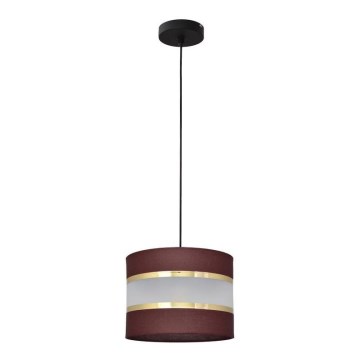 Κρεμαστό φωτιστικό οροφής HELEN 1xE27/15W/230V διάμετρος 20 cm καφέ/μαύρο/χρυσό
