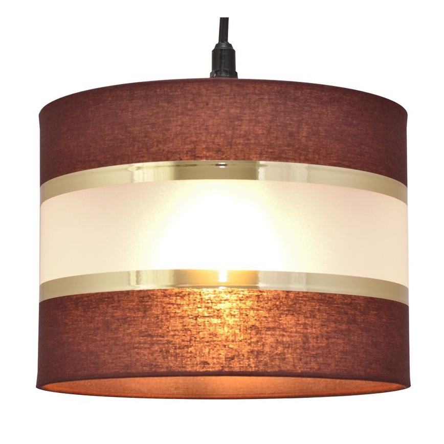 Κρεμαστό φωτιστικό οροφής HELEN 1xE27/15W/230V διάμετρος 20 cm καφέ/μαύρο/χρυσό