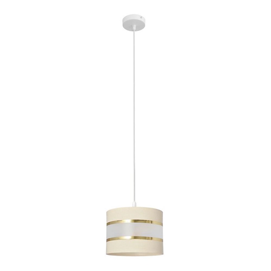 Κρεμαστό φωτιστικό οροφής HELEN 1xE27/15W/230V διάμετρος 20 cm κρεμ/χρυσό