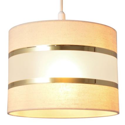 Κρεμαστό φωτιστικό οροφής HELEN 1xE27/15W/230V διάμετρος 20 cm κρεμ/χρυσό