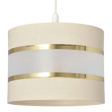 Κρεμαστό φωτιστικό οροφής HELEN 1xE27/15W/230V διάμετρος 20 cm κρεμ/χρυσό