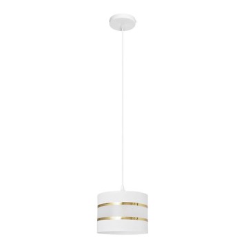 Κρεμαστό φωτιστικό οροφής HELEN 1xE27/15W/230V διάμετρος 20 cm λευκό/χρυσό