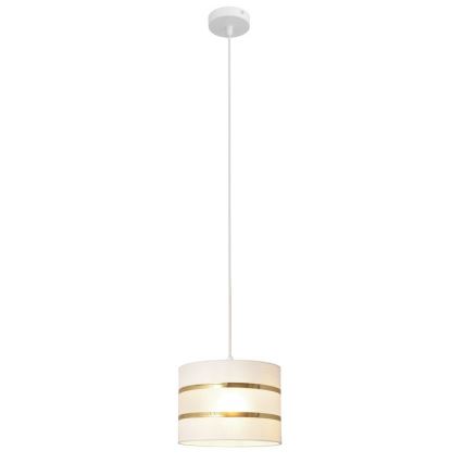 Κρεμαστό φωτιστικό οροφής HELEN 1xE27/15W/230V διάμετρος 20 cm λευκό/χρυσό