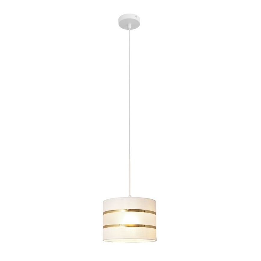Κρεμαστό φωτιστικό οροφής HELEN 1xE27/15W/230V διάμετρος 20 cm λευκό/χρυσό