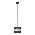 Κρεμαστό φωτιστικό οροφής HELEN 1xE27/15W/230V διάμετρος 20 cm μαύρο/ασήμι