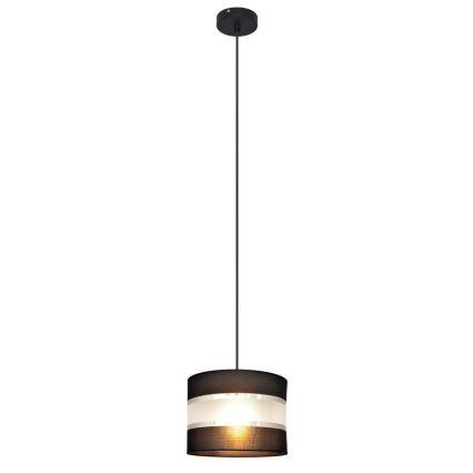 Κρεμαστό φωτιστικό οροφής HELEN 1xE27/15W/230V διάμετρος 20 cm μαύρο/ασήμι