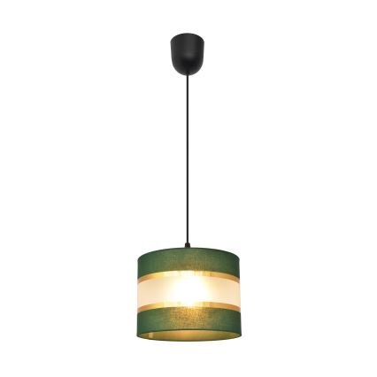 Κρεμαστό φωτιστικό οροφής HELEN 1xE27/15W/230V διάμετρος 20 cm πράσινο/χρυσαφί