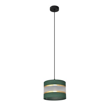 Κρεμαστό φωτιστικό οροφής HELEN 1xE27/15W/230V διάμετρος 20 cm πράσινο/χρυσαφί