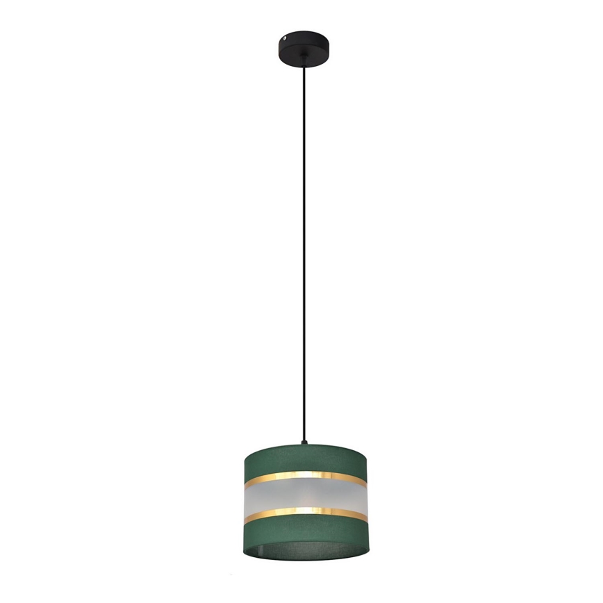 Κρεμαστό φωτιστικό οροφής HELEN 1xE27/15W/230V διάμετρος 20 cm πράσινο/χρυσαφί
