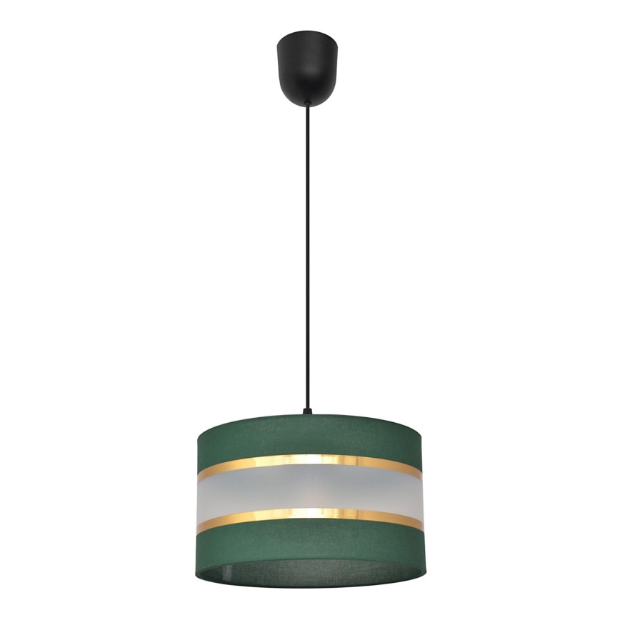 Κρεμαστό φωτιστικό οροφής  HELEN 1xE27/15W/230V διάμετρος 25 cm πράσινο/χρυσαφί