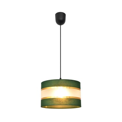 Κρεμαστό φωτιστικό οροφής  HELEN 1xE27/15W/230V διάμετρος 25 cm πράσινο/χρυσαφί