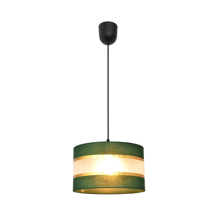 Κρεμαστό φωτιστικό οροφής  HELEN 1xE27/15W/230V διάμετρος 25 cm πράσινο/χρυσαφί