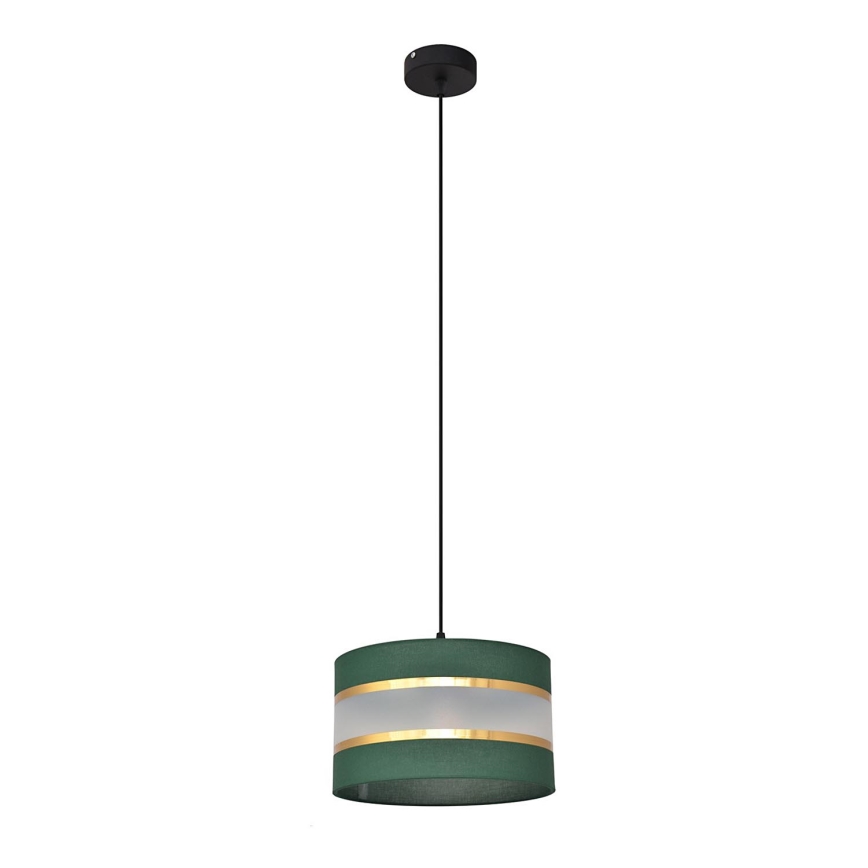 Κρεμαστό φωτιστικό οροφής  HELEN 1xE27/15W/230V διάμετρος 25 cm πράσινο/χρυσαφί