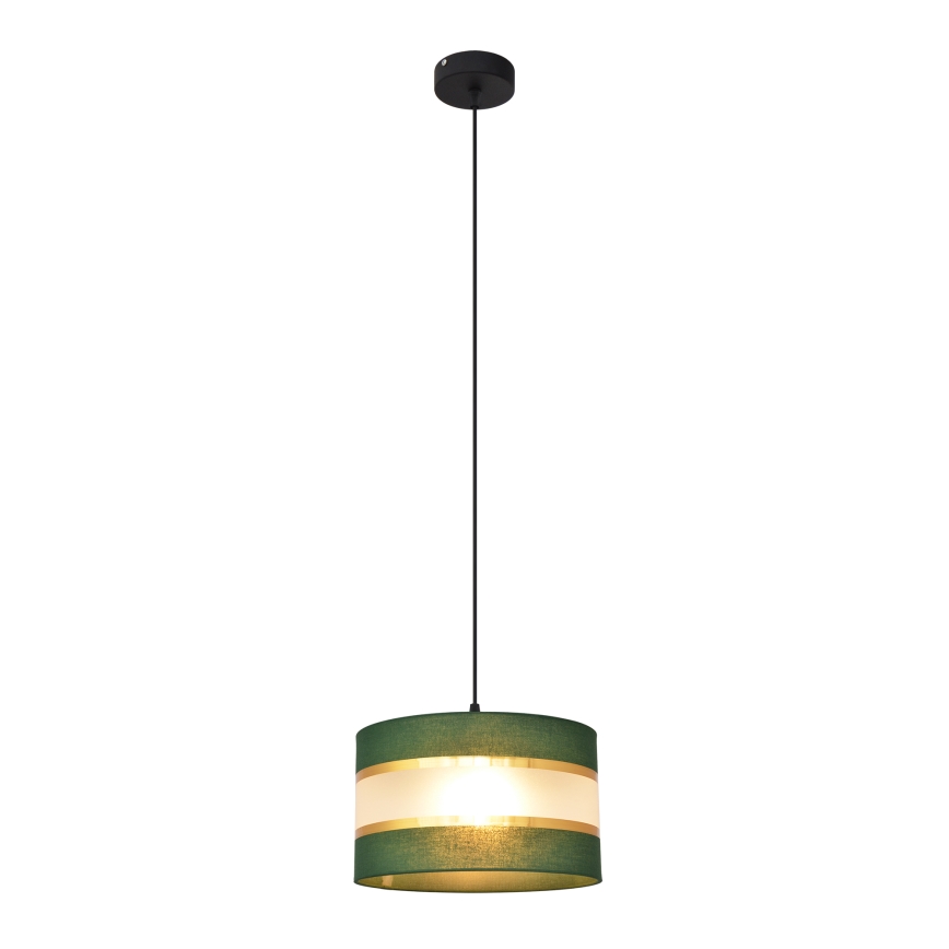 Κρεμαστό φωτιστικό οροφής  HELEN 1xE27/15W/230V διάμετρος 25 cm πράσινο/χρυσαφί