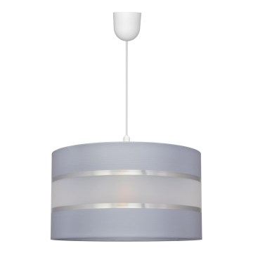 Κρεμαστό φωτιστικό οροφής HELEN 1xE27/15W/230V διάμετρος 35 cm γκρι/ασημί
