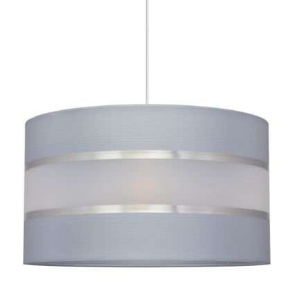 Κρεμαστό φωτιστικό οροφής HELEN 1xE27/15W/230V διάμετρος 35 cm γκρι/ασημί
