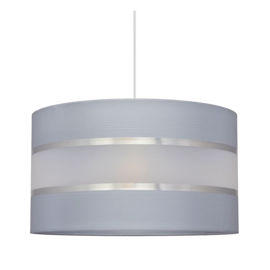 Κρεμαστό φωτιστικό οροφής HELEN 1xE27/15W/230V διάμετρος 35 cm γκρι/ασημί