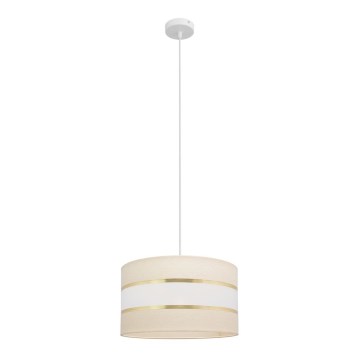 Κρεμαστό φωτιστικό οροφής HELEN 1xE27/15W/230V διάμετρος 35 cm κρεμ/χρυσό
