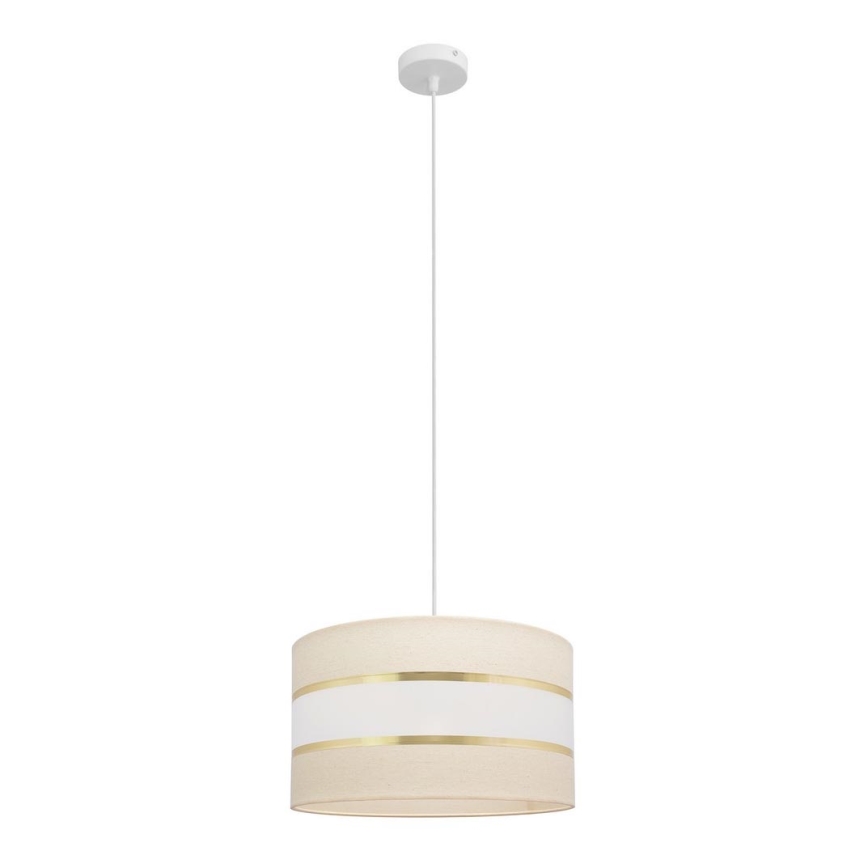 Κρεμαστό φωτιστικό οροφής HELEN 1xE27/15W/230V διάμετρος 35 cm κρεμ/χρυσό