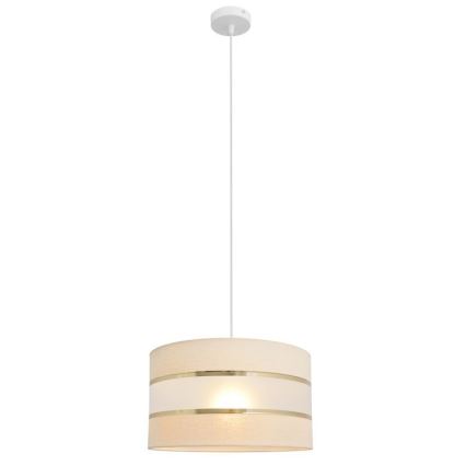 Κρεμαστό φωτιστικό οροφής HELEN 1xE27/15W/230V διάμετρος 35 cm κρεμ/χρυσό