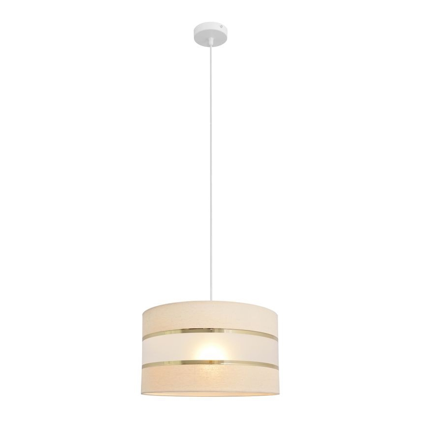 Κρεμαστό φωτιστικό οροφής HELEN 1xE27/15W/230V διάμετρος 35 cm κρεμ/χρυσό