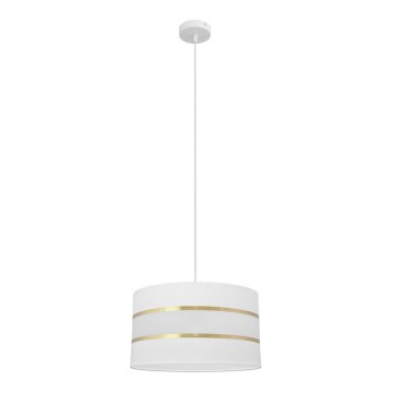 Κρεμαστό φωτιστικό οροφής HELEN 1xE27/15W/230V διάμετρος 35 cm λευκό/χρυσό