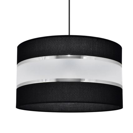 Κρεμαστό φωτιστικό οροφής HELEN 1xE27/15W/230V διάμετρος 35 cm μαύρο/ασήμι
