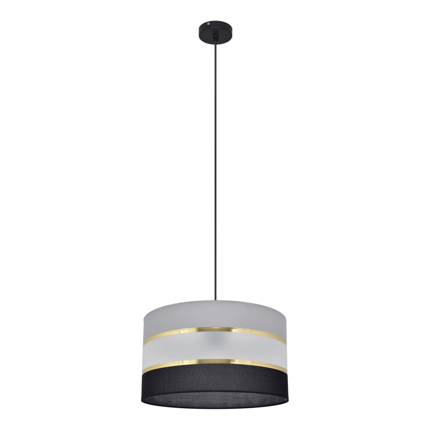 Κρεμαστό φωτιστικό οροφής HELEN 1xE27/15W/230V διάμετρος 35 cm μαύρο/γκρι/χρυσό