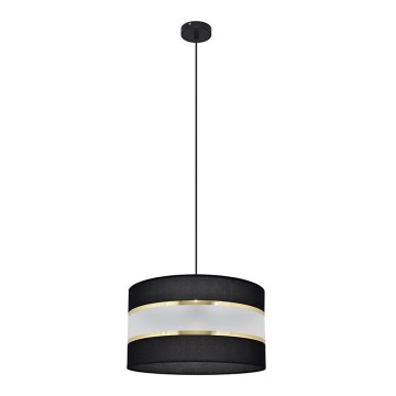 Κρεμαστό φωτιστικό οροφής HELEN 1xE27/15W/230V διάμετρος 35 cm μαύρο/χρυσό