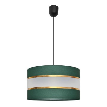 Κρεμαστό φωτιστικό οροφής HELEN 1xE27/15W/230V διάμετρος 35 cm πράσινο/χρυσαφί