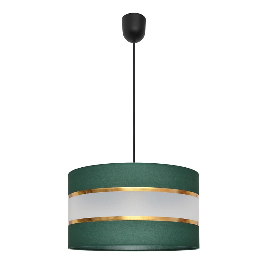 Κρεμαστό φωτιστικό οροφής HELEN 1xE27/15W/230V διάμετρος 35 cm πράσινο/χρυσαφί