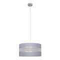 Κρεμαστό φωτιστικό οροφής HELEN 1xE27/15W/230V διάμετρος 40 cm γκρι/ασημί