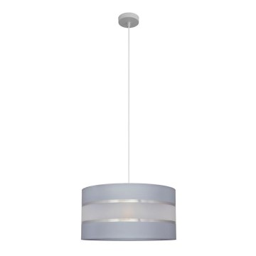 Κρεμαστό φωτιστικό οροφής HELEN 1xE27/15W/230V διάμετρος 40 cm γκρι/ασημί