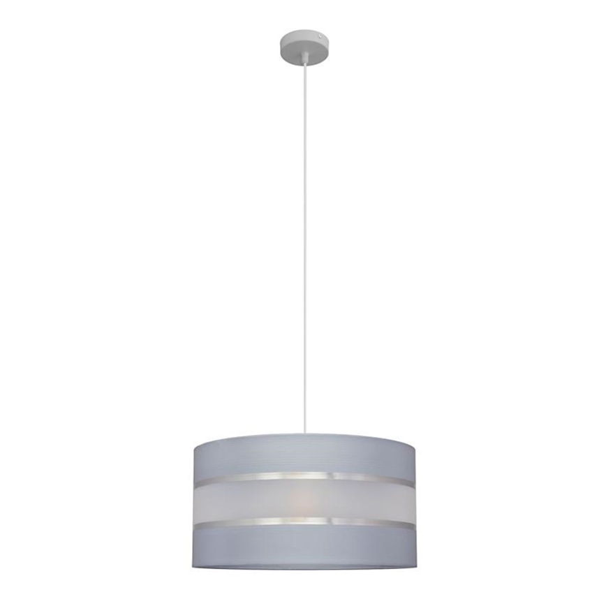 Κρεμαστό φωτιστικό οροφής HELEN 1xE27/15W/230V διάμετρος 40 cm γκρι/ασημί