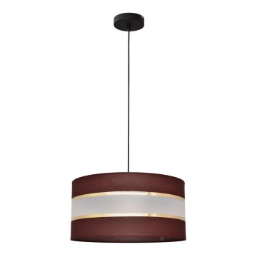 Κρεμαστό φωτιστικό οροφής HELEN 1xE27/15W/230V διάμετρος 40 cm καφέ/μαύρο/χρυσό