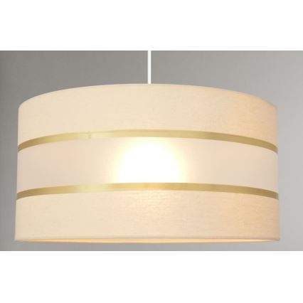Κρεμαστό φωτιστικό οροφής HELEN 1xE27/15W/230V διάμετρος 40 cm κρεμ/χρυσό