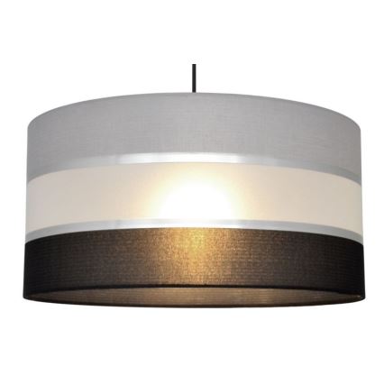 Κρεμαστό φωτιστικό οροφής HELEN 1xE27/15W/230V διάμετρος 40 cm μαύρο/γκρι/ασημί