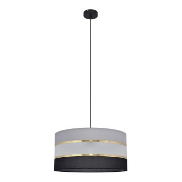 Κρεμαστό φωτιστικό οροφής HELEN 1xE27/15W/230V διάμετρος 40 cm μαύρο/γκρι/χρυσό