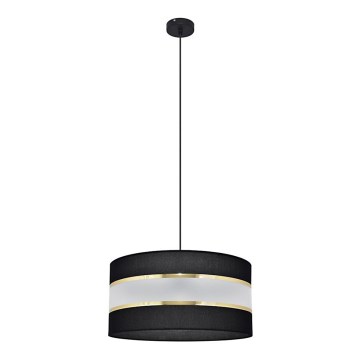 Κρεμαστό φωτιστικό οροφής HELEN 1xE27/15W/230V διάμετρος 40 cm μαύρο/χρυσό
