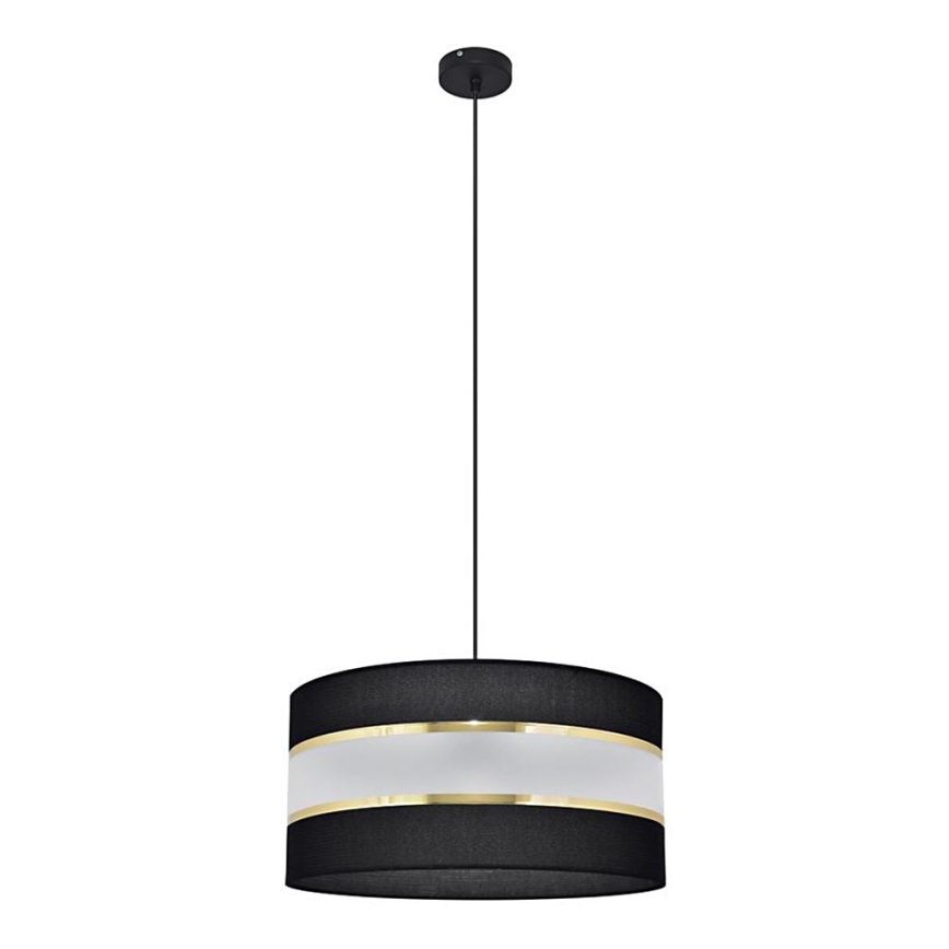 Κρεμαστό φωτιστικό οροφής HELEN 1xE27/15W/230V διάμετρος 40 cm μαύρο/χρυσό