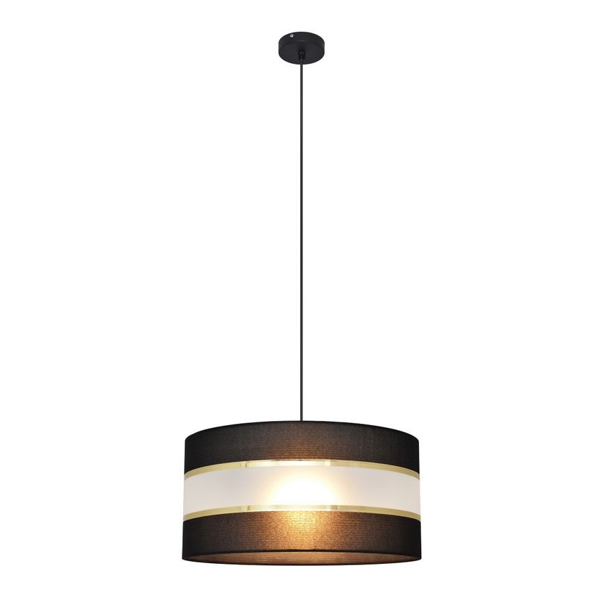 Κρεμαστό φωτιστικό οροφής HELEN 1xE27/15W/230V διάμετρος 40 cm μαύρο/χρυσό